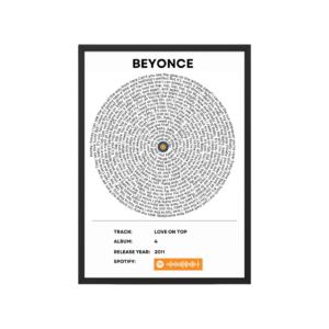 Portrait Framed Art Print SLVS 002 Beyonce - Love on Top