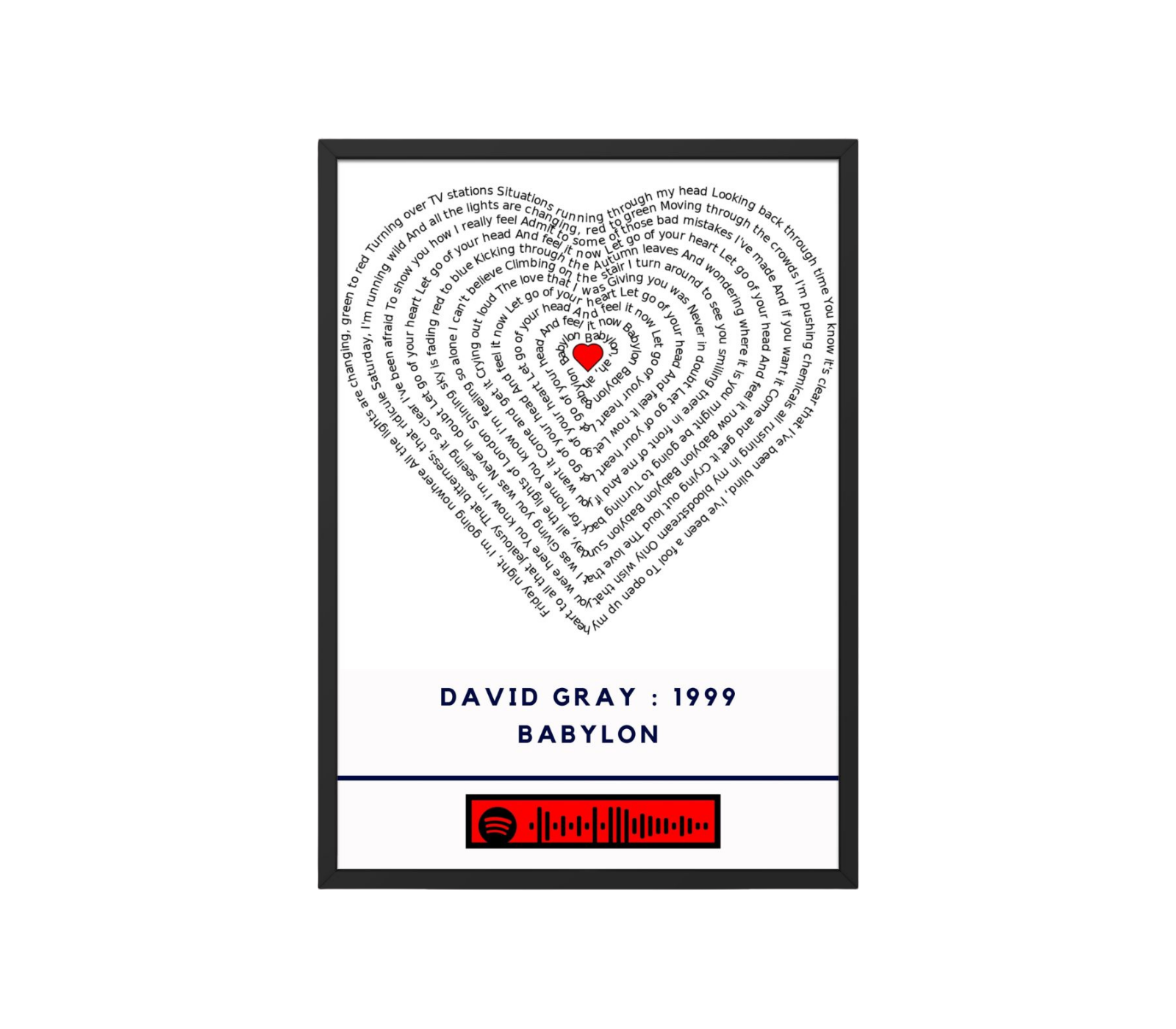 Portrait Framed Art Print David Gray - Babylon