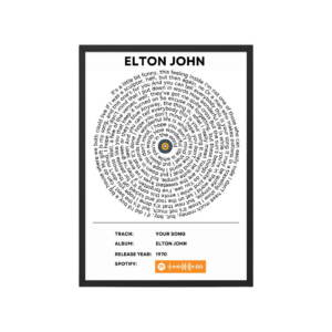 Portrait Framed Art Print Elton John - Your Song