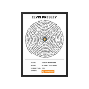 Portrait Framed Art Print Elvis Presley - Always on my Mind