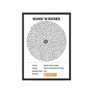 Portrait Framed Art Print Guns 'n Roses - Sweet Child O'Mine