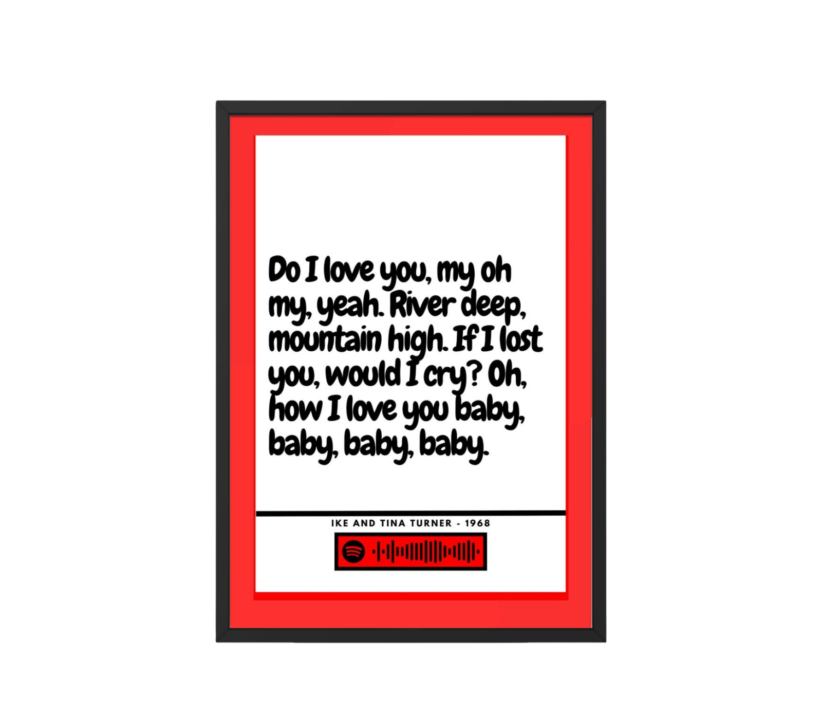 Portrait Framed Art Print Ike & Tina Turner - River Deep Mountain High