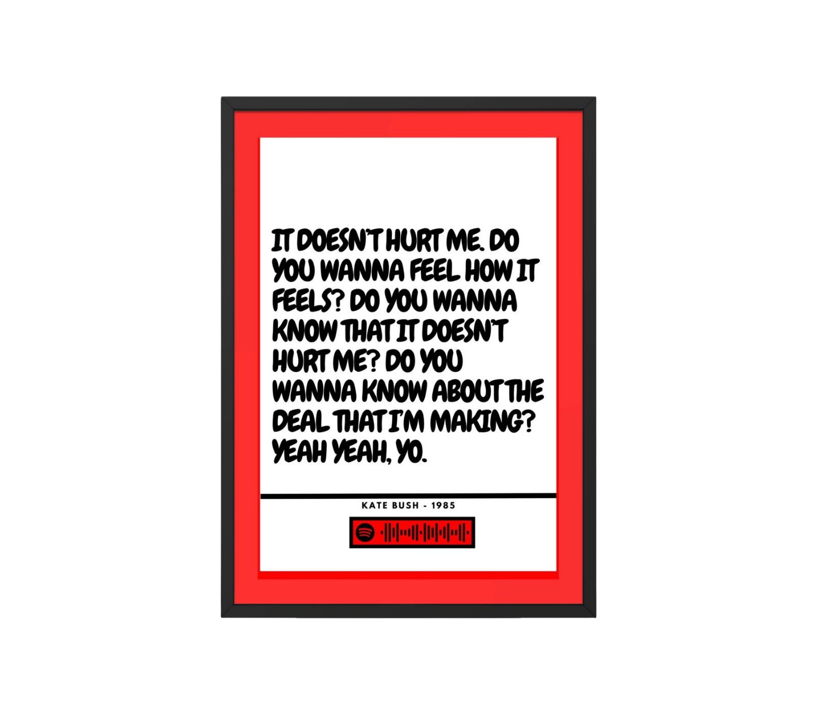 Portrait Framed Art Print Kate Bush - Running Up That Hill