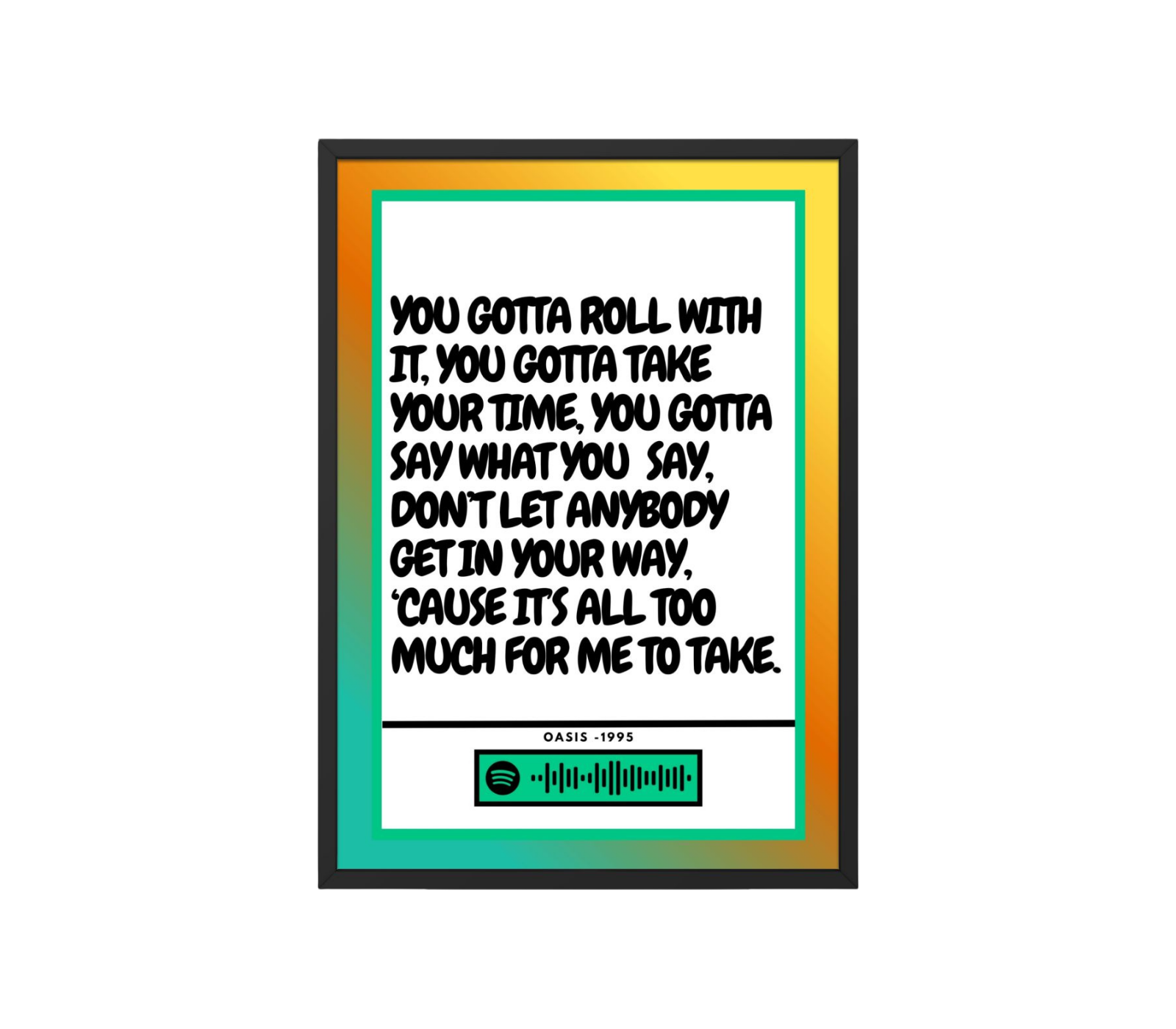 Portrait Framed Art Print Oasis - Roll With It