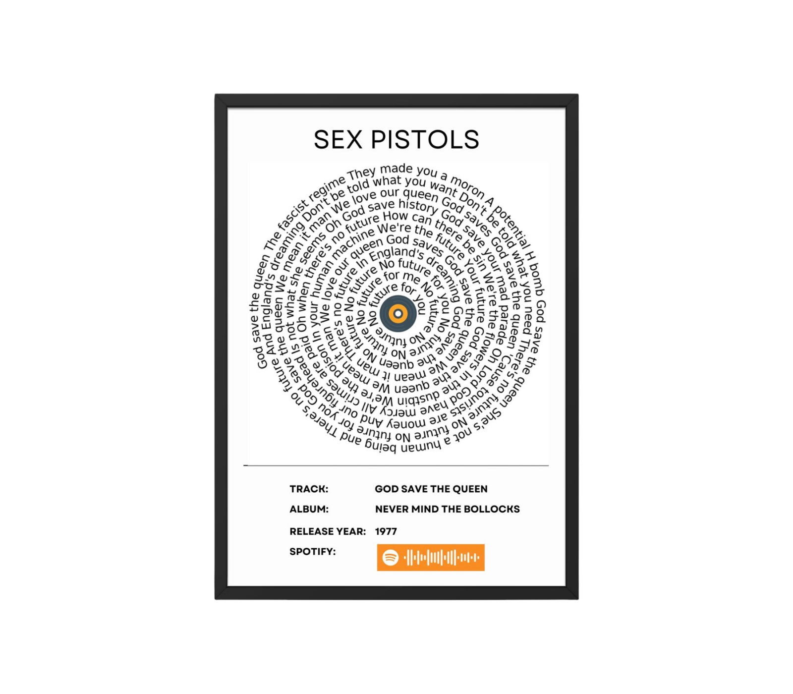 Portrait Framed Art Print Sex Pistols - God Save the Queen