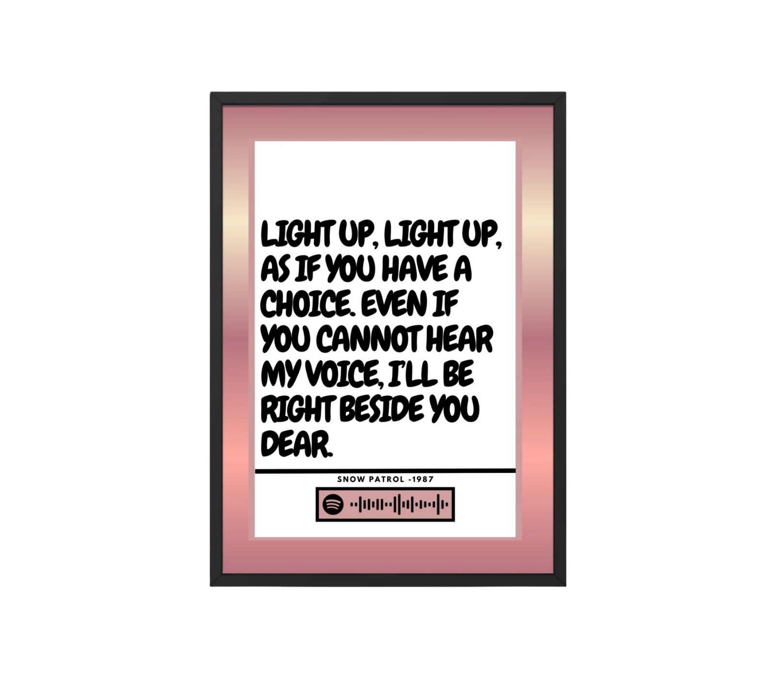 Portrait Framed Art Print Snow Patrol - Run