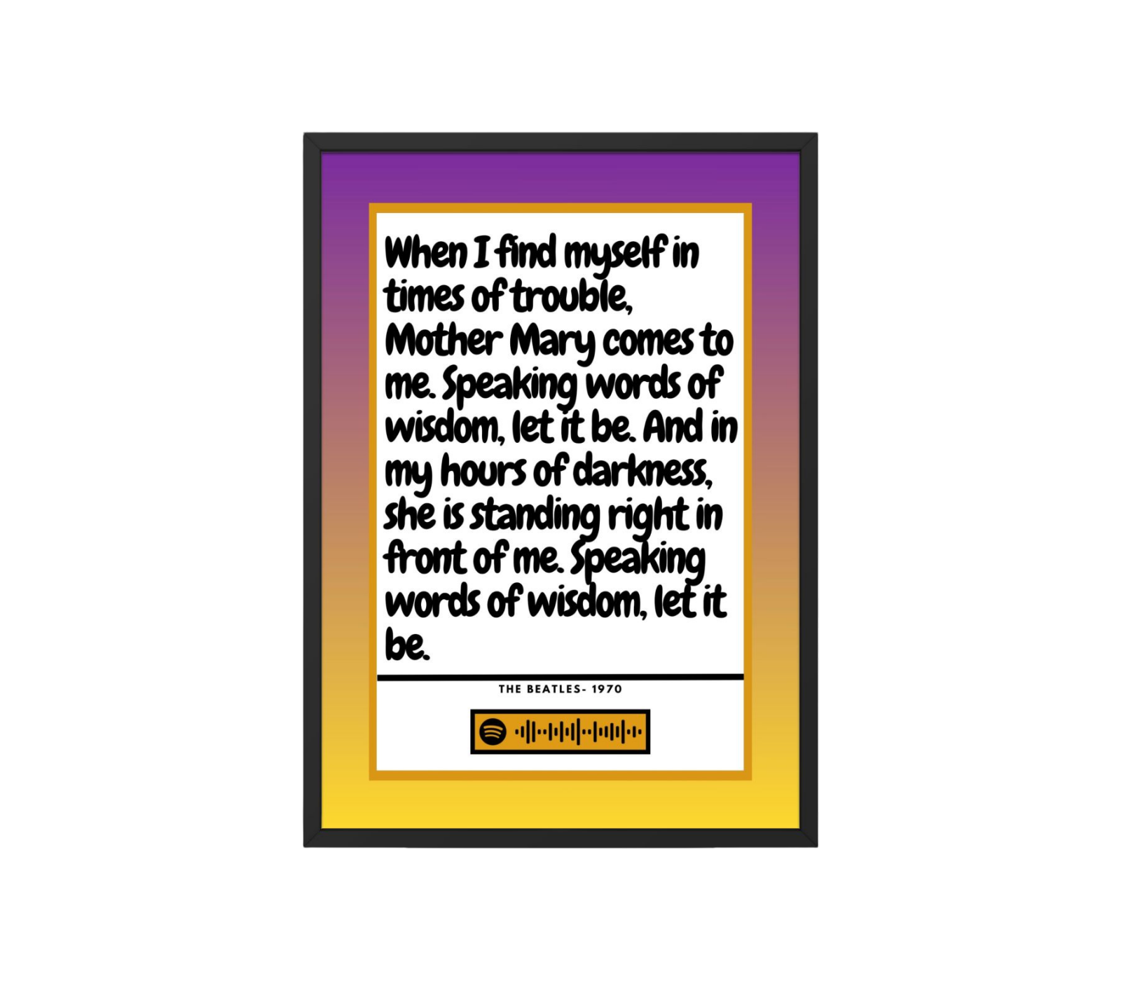 Portrait Framed Art Print The Beatles - Let It Be