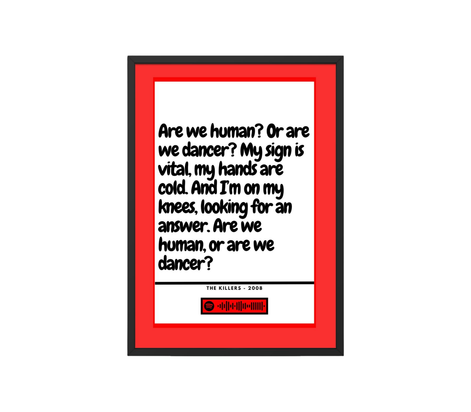 Portrait Framed Art Print The Killers - Mr Brightside
