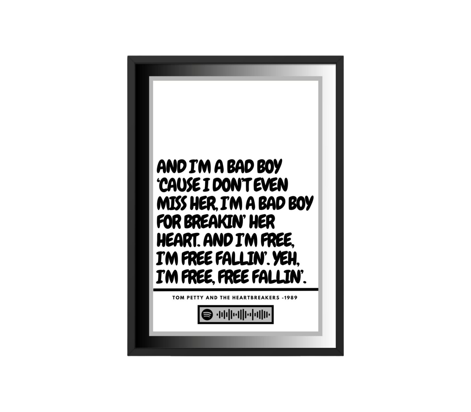 Portrait Framed Art Print Tom Petty - Free Fallin'